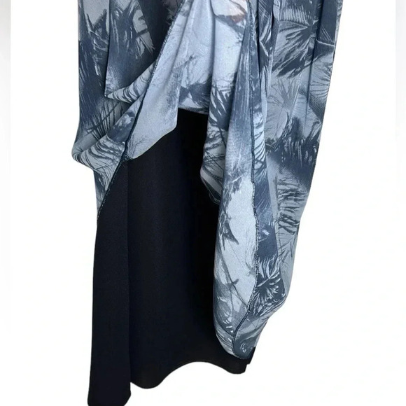 Vintage NWT dress women M. Blue,sleeveless,pleats, sheer overlay,career,fairy - Picture 4 of 12